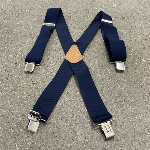 Heavy Duty Oxgear Adjustable Navy Blue Suspenders - Picture 5 of 6